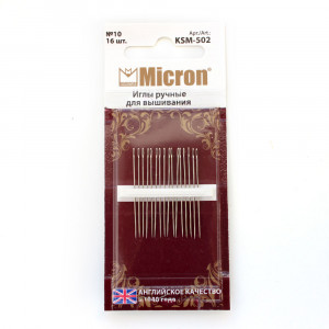 Иглы для вышивания "Micron" KSM-502 в блистере 16 шт.