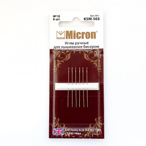 Иглы для вышивания бисером "Micron" KSM-502 в блистере 16 шт. Иглы для вышивания бисером "Micron" KSM-502 в блистере 16 шт.